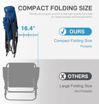 EVER ADVANCED Oversized Folding Rocking Camping Chair, Padded Portable Rocker - Image 6