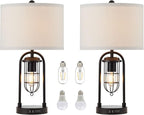 Set of 2 Farmhouse Table Lamps - Image 9