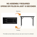 TEMI Small Computer Desk Folding Table - Image 4