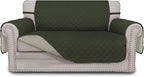 Easy-Going Reversible Couch Cover, 2 Cushion Sofa, Army Green/Beige | Loveseat by Easy-Going