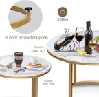 Garden 4 you Nesting Coffee Table Faux White Marble - Image 4