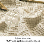 EMME Muslin Blankets for Adults Throw Blanket for Couch Breathable Gauze Soft - Image 5