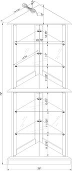 Glass Corner Display Cabinet - Image 2