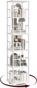 MAHANCRIS 5-Tier Rotating Bookshelf, Freestanding Corner Bookshelf, 360° by MAHANCRIS