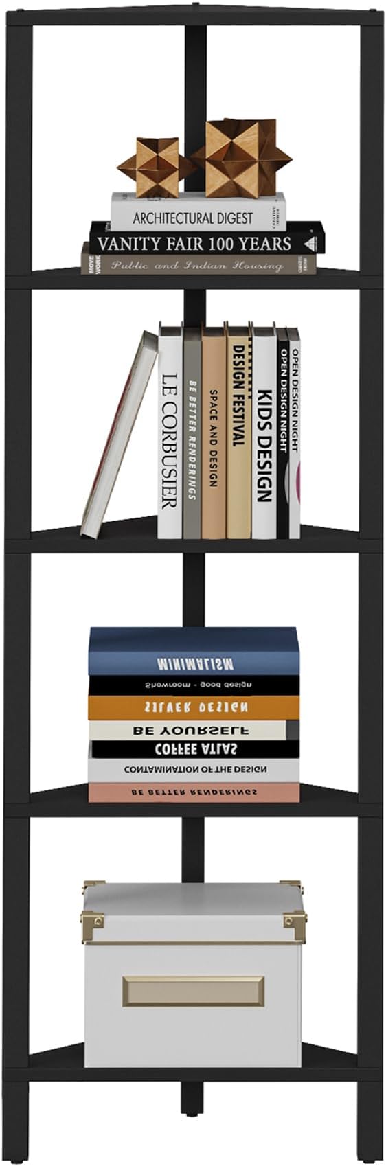 TUTOTAK Corner Shelf, 5-Tier Corner Bookshelf - Image 7