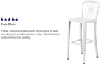 Flash Furniture Gael Commercial Grade 2 Pack 30" High White Metal - Image 6