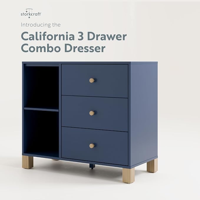Storkcraft California 3 Drawer Combo Dresser – GREENGUARD Gold Certified - Image 4
