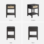 SICOTAS Rattan Nightstand, Rattan Decor Drawer - Image 11