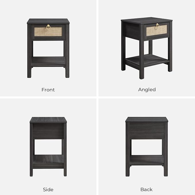 SICOTAS Rattan Nightstand, Rattan Decor Drawer - Image 11