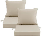 24x24 Inch Outdoor Chair Cushions Set of 2, Patio Furniture Cushions by Unknown