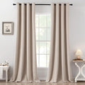 MIULEE 100% Blackout Linen Curtains by MIULEE