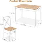 VECELO Dining Table Set for 4, 5-Piece Wood Kitchen Table - Image 6
