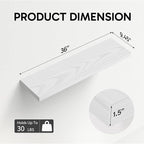 BAYKA Floating Shelves for Wall, 36 inches Long Wall Mounted Rustic Wood - Image 3