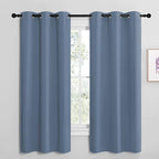 NICETOWN Short Curtains for Kitchen, Thermal Insulated Solid Grommet Blackout by NICETOWN