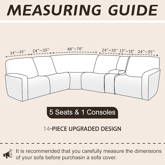 Arfntevss Sectional Recliner Couch Covers Velvet Washable Corner Sectional Sofa - Image 2