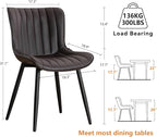 YOUNUOKE Dining Chairs Set of 2 Upholstered Mid Century Modern Kitchen Chair - Image 2