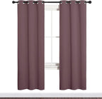 NICETOWN Bedroom Curtain Panels Blackout Draperies, Dry Rose, 1 Pair, 34 by - Image 2