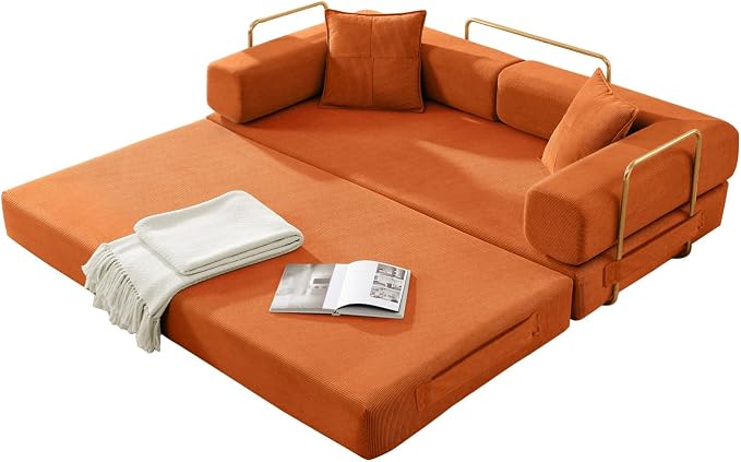 HANXIN Convertible Sleeper Sofa Bed, 78 Inch Folding Floor Mattress Couch - Image 6