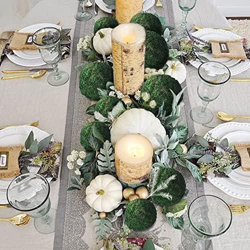 Qingbei Rina Large Green Moss Balls Decorative(4"-Set of 6) - Image 5