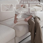 OHSIO Couch Cushion Covers for Sectional Sofa, Stretch Soft Sofa Slipcovers - Image 4