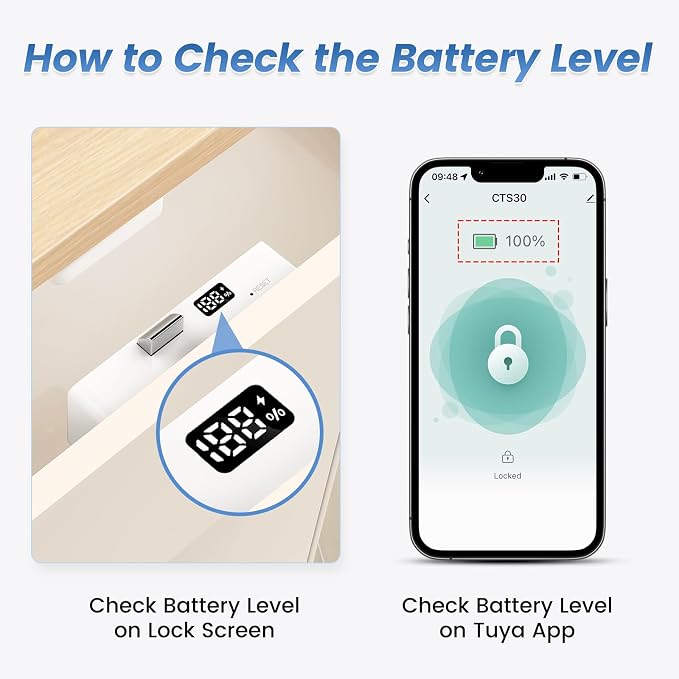 Lokko Smart Hidden Cabinet Lock, Tuya Bluetooth RFID Keyless Drawer Lock - Image 5