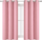 Pink Blackout Curtains 34 x 54 Inch Length/Set of 2 Curtain Panels/Thermal - Image 2