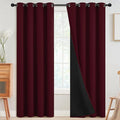 SimpleHome Wine red 100% Blackout Curtains Room Darkening Living Room 84L | by SimpleHome
