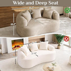 DAMAIFROM 68.5" Loveseat Sofa for Living Room, Modern Luxury Plush Chenille - Image 5