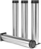 12 Inch Metal Furniture Legs Stainless Steel Adjustable Legs Silver Metal Legs by Masendelk