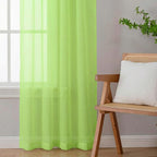 Sheer Curtains 63 Inch Length 2 Panels Set - Image 9