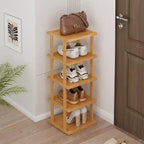 SAN HE Bamboo Shoe Rack 5Tier- Vertical Shoe Rack by SANHE