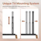 Rolling Easel TV Stand for 49–75 Inch TVs, Mobile TV Cart - Image 3