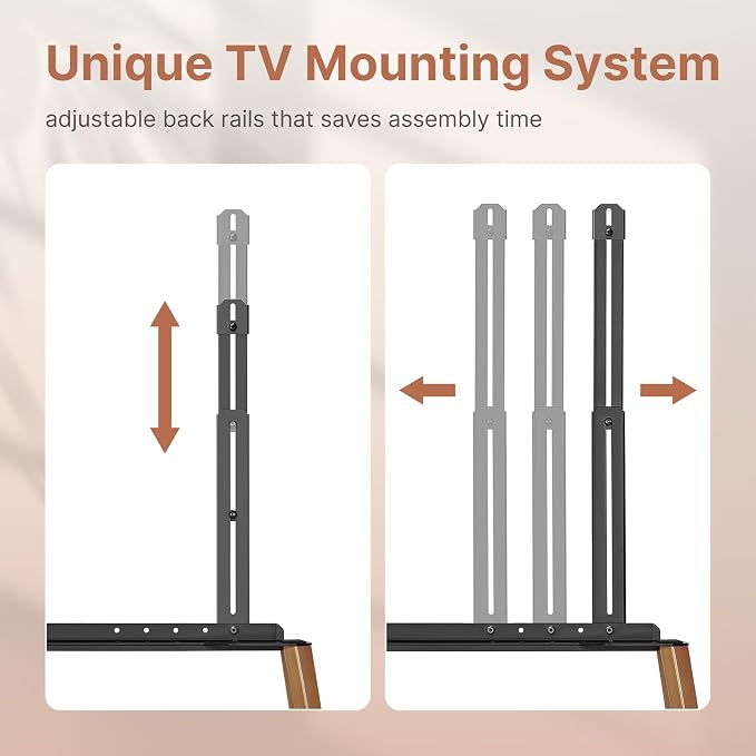 Rolling Easel TV Stand for 49–75 Inch TVs, Mobile TV Cart - Image 3