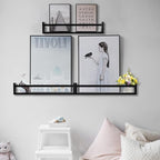 AZSKY Classic Nursery Book Shelves Black Wooden Floating Shelves Wall Bookshelf - Image 5