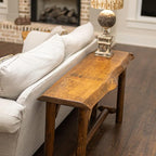 Rustic Sofa Table 56" Live Edge Console Table Cedar & Pine Wood - Image 6