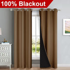 NICETOWN Blackout Curtains 80 inches Long, 2 Pieces, Full Light Blocking Drapes - Image 2