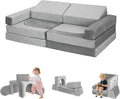 10 Pcs Modular Kids Play Sofa – Versatile Convertible Foam Cushion that Doubles by FURNAWAY