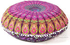 Mandala Floor Pillow Cover Meditation Cushion Seating Throw Hippie Round - Image 3