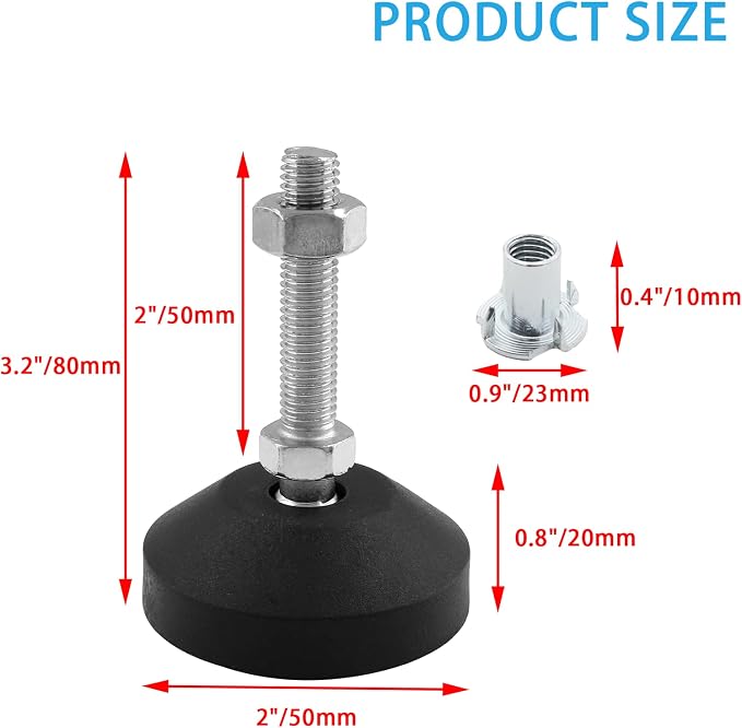 Luomorgo 4 Pcs M10 Leveling Feet - Image 2