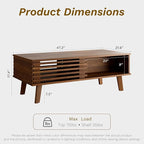 Furniway Mid Century Coffee Table Set, Living Room Table Set of 3 - Image 2
