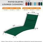 Sundale Outdoor Olefin Quilted Lounge Cushion Set of 2, Patio Foldable Chaise - Image 5