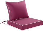 MIULEE Hot Pink Outdoor Seat Cushion 24x24 Inch Waterproof & 3 Year Fade by MIULEE