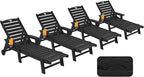 Patio Chaise Lounge Chair Set of 4, Oversize Lounge Chairs by Serique