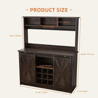 4ever2buy Farmhouse Coffee Bar Cabinet - Image 2