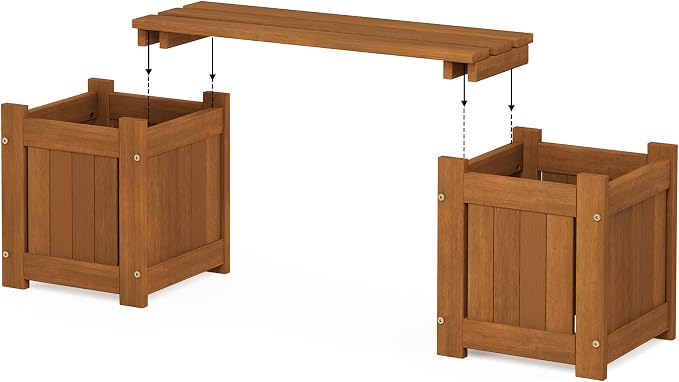 Furinno Tioman Hardwood Mini Outdoor Planter Box - Image 7