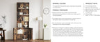 Bookshelf, 6-Tier Floor Bookcase - Image 9