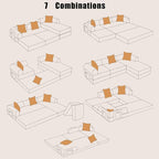 HANXIN 108" Modular Sectional Sofa, Futon Convertible Sofa Bed, Oversized - Image 6