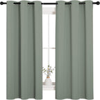 NICETOWN Sage Green Nursery Essential Thermal Insulated Solid Grommet Top by NICETOWN