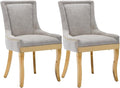 Upholstered Dining Chairs Set of 2, Modern Fabric Side Chairs by MZDOO