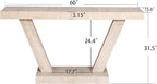 60" Wood Console Table for Entryway Bench - Image 2